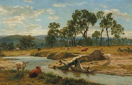 Cattle Beside A River