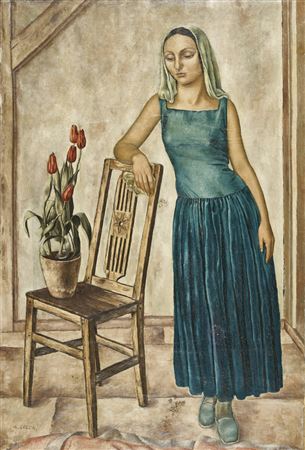 Interieur mit junger Frau und Tulpen im Topf by Albert Locca - Auction record, sale price, and art valuation. Compare with similar artists and explore comparable artworks.