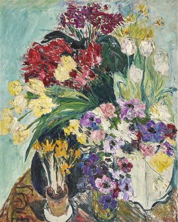 Üppiges Blumenstillleben