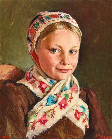Porträt eines Bauernmädchens. by Paul Auguste Perrelet - Auction record, sale price, and art valuation. Compare with similar artists and explore comparable artworks.