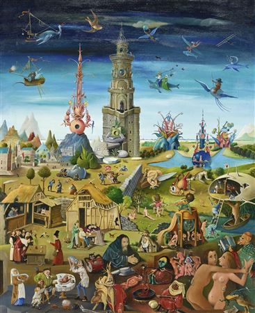 "Homage to Heronimus Bosch" by Georges Spiro - Auction record, sale price, and art valuation. Compare with similar artists and explore comparable artworks.