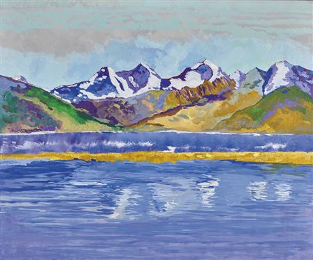 "Lake Thun with Eiger, Mönch and Jungfrau"