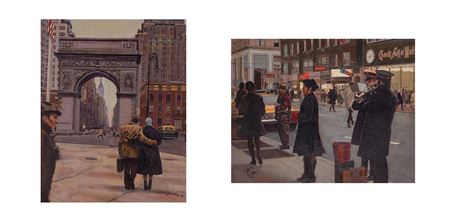 Sample artwork by Gilbert Guillery (Born 1906), known for urban genre-figure, landscape - View similar artists and auction records