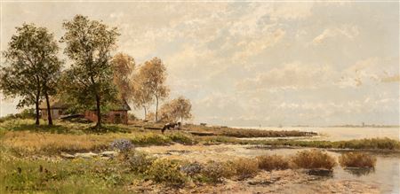 Coastal Landscape with Cottage