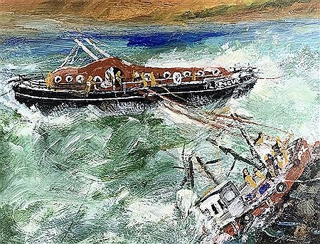 The Rescue by Roy Davey - Auction record, sale price, and art valuation. Compare with similar artists and explore comparable artworks.