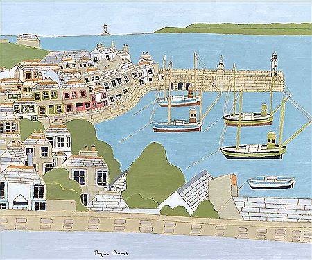 St Ives from Barnoon Terrace by Bryan Pearce - Auction record, sale price, and art valuation. Compare with similar artists and explore comparable artworks.