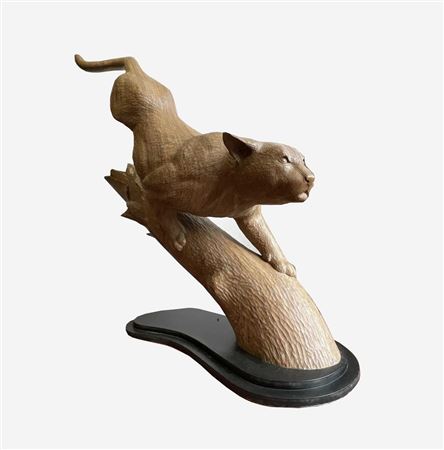 Life-Sized Puma Carving