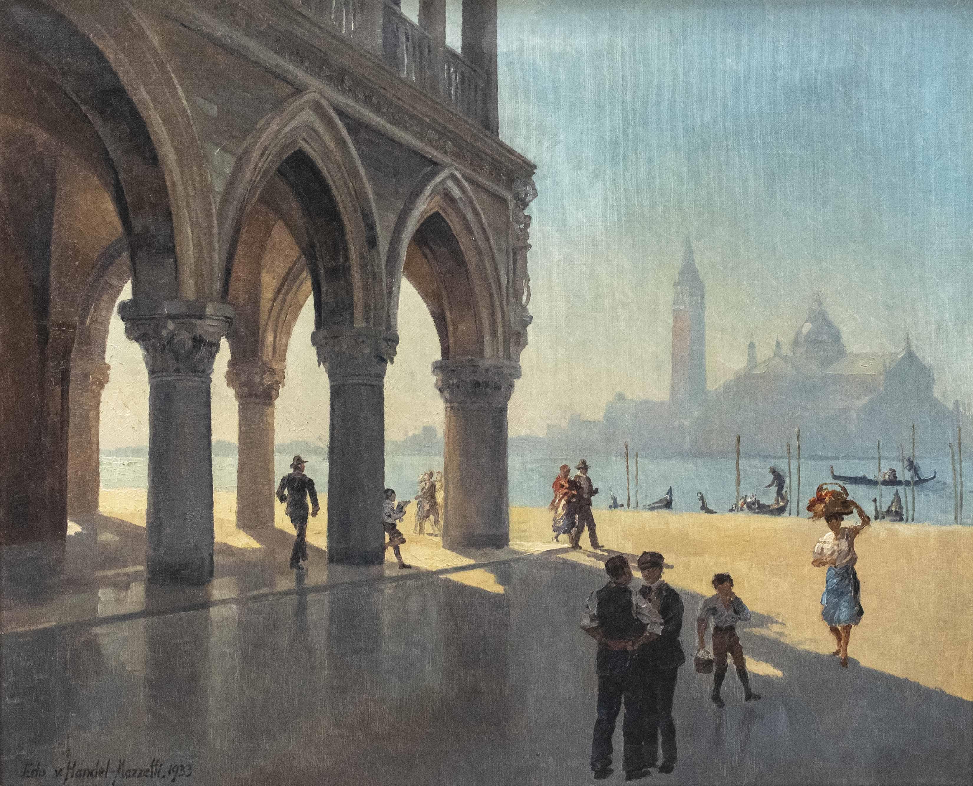 Blick vom Dogenpalast in Venedig auf San Giorgio Maggiore