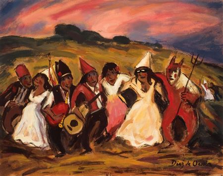Carnaval en el campo by Roberto Diaz de Orosia - Auction record, sale price, and art valuation. Compare with similar artists and explore comparable artworks.