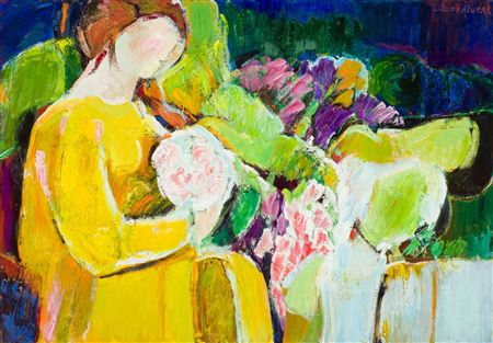 Sample artwork by Luz Alvear (1926 - 2001), known for painting - View similar artists and auction records