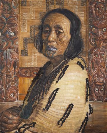 Mrs Raika at Otaki Meeting House by Harry Linley Richardson - Auction record, sale price, and art valuation. Compare with similar artists and explore comparable artworks.