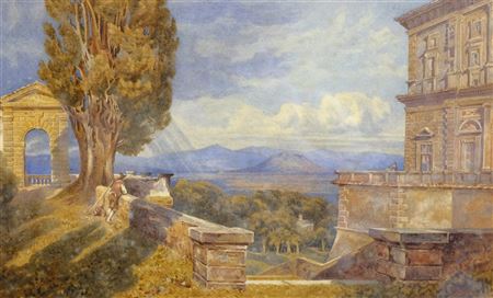 Expansive Italianate Landscape, possibly Caprarola by Arthur Glennie - Auction record, sale price, and art valuation. Compare with similar artists and explore comparable artworks.