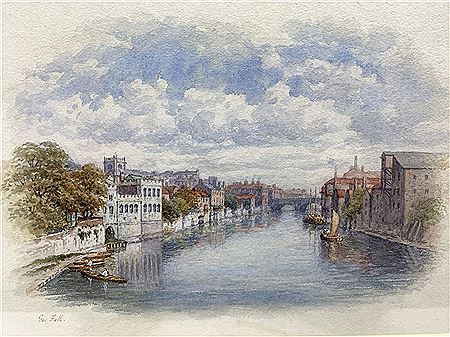 York View From River Ouse by George Fall - Auction record, sale price, and art valuation. Compare with similar artists and explore comparable artworks.