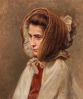 Bildnis einer Dame mit Haube in Seitenansicht