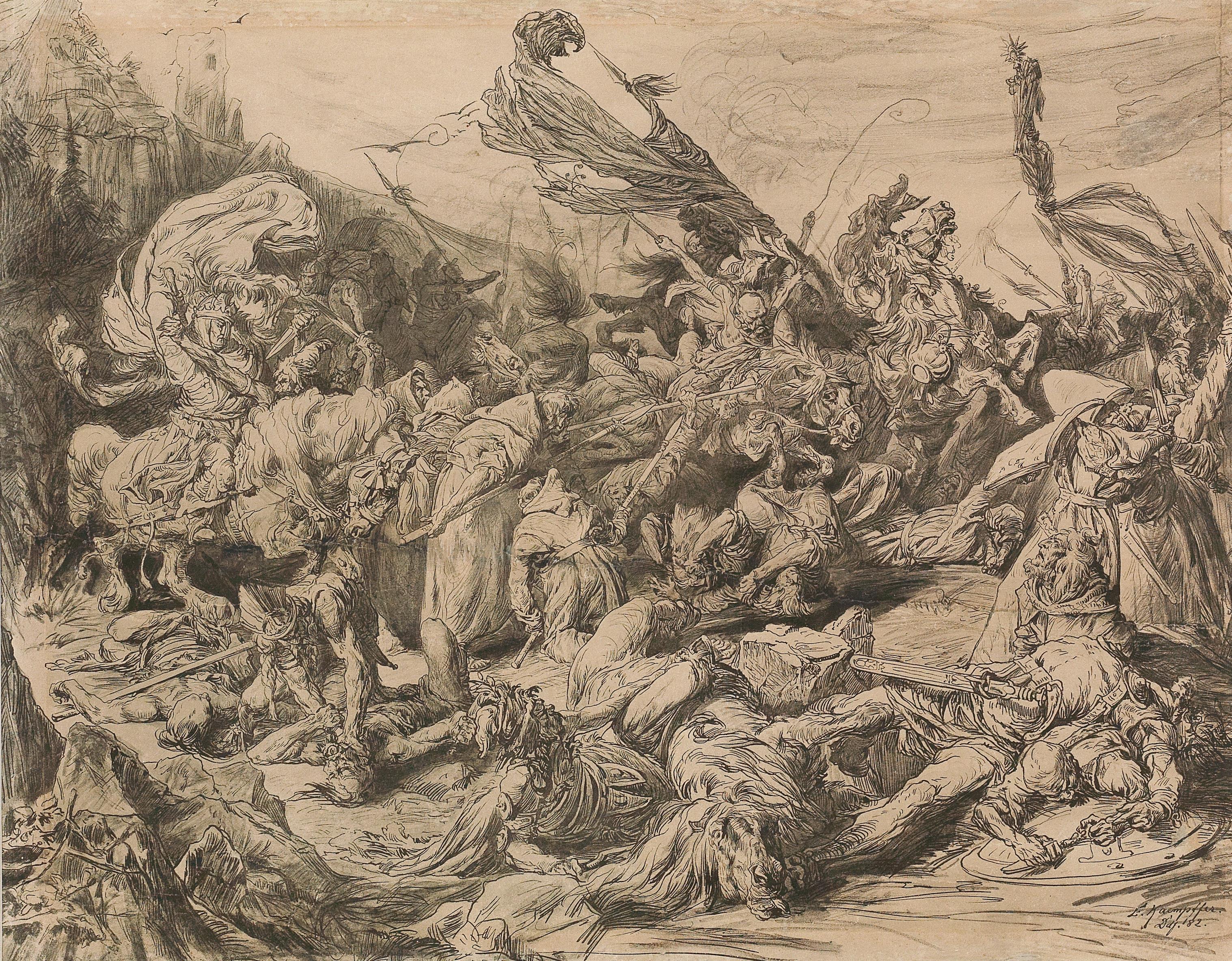 Battle scene by Eduard Kampffer - Auction record, sale price, and art valuation. Compare with similar artists and explore comparable artworks.