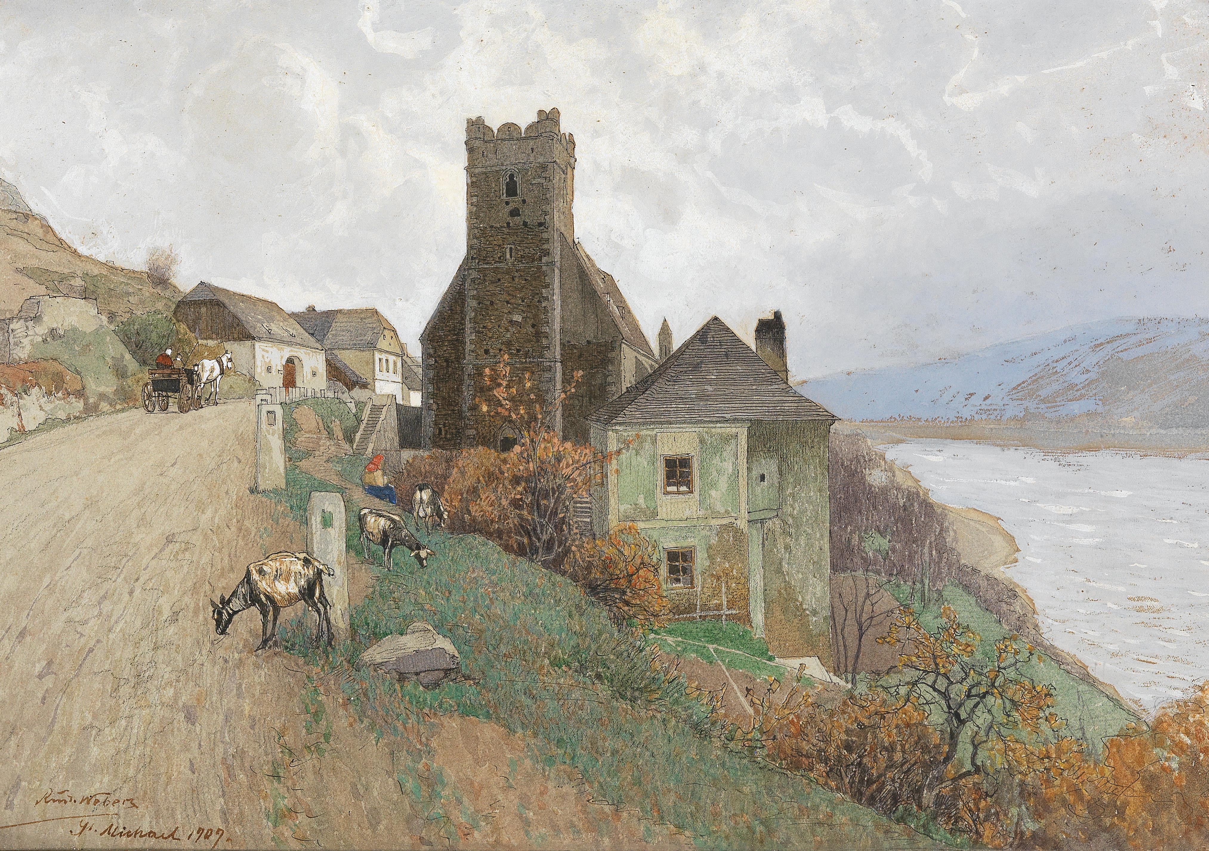The shore of the Danube in St. Michael/Wachau