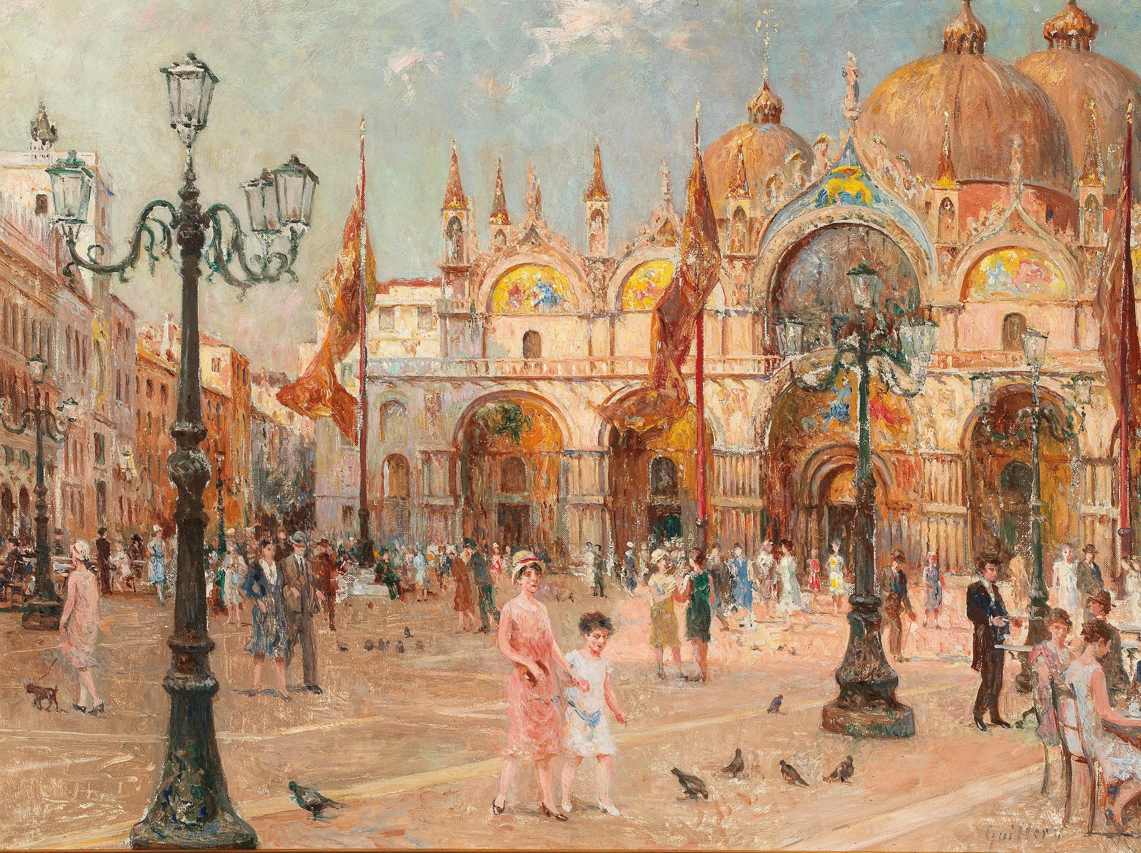 Venice, a Lively Scene on St Mark’s Square