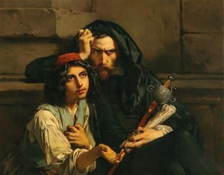 Portrait of Luís de Camões and His Leader