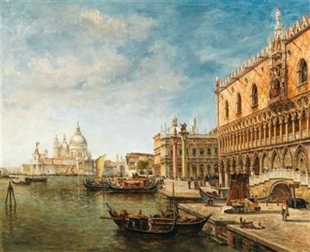 A View of Venice, with the Doge’s Palace and Punta della Dogana in the Distance by Gustave Walckiers - Auction record, sale price, and art valuation. Compare with similar artists and explore comparable artworks.