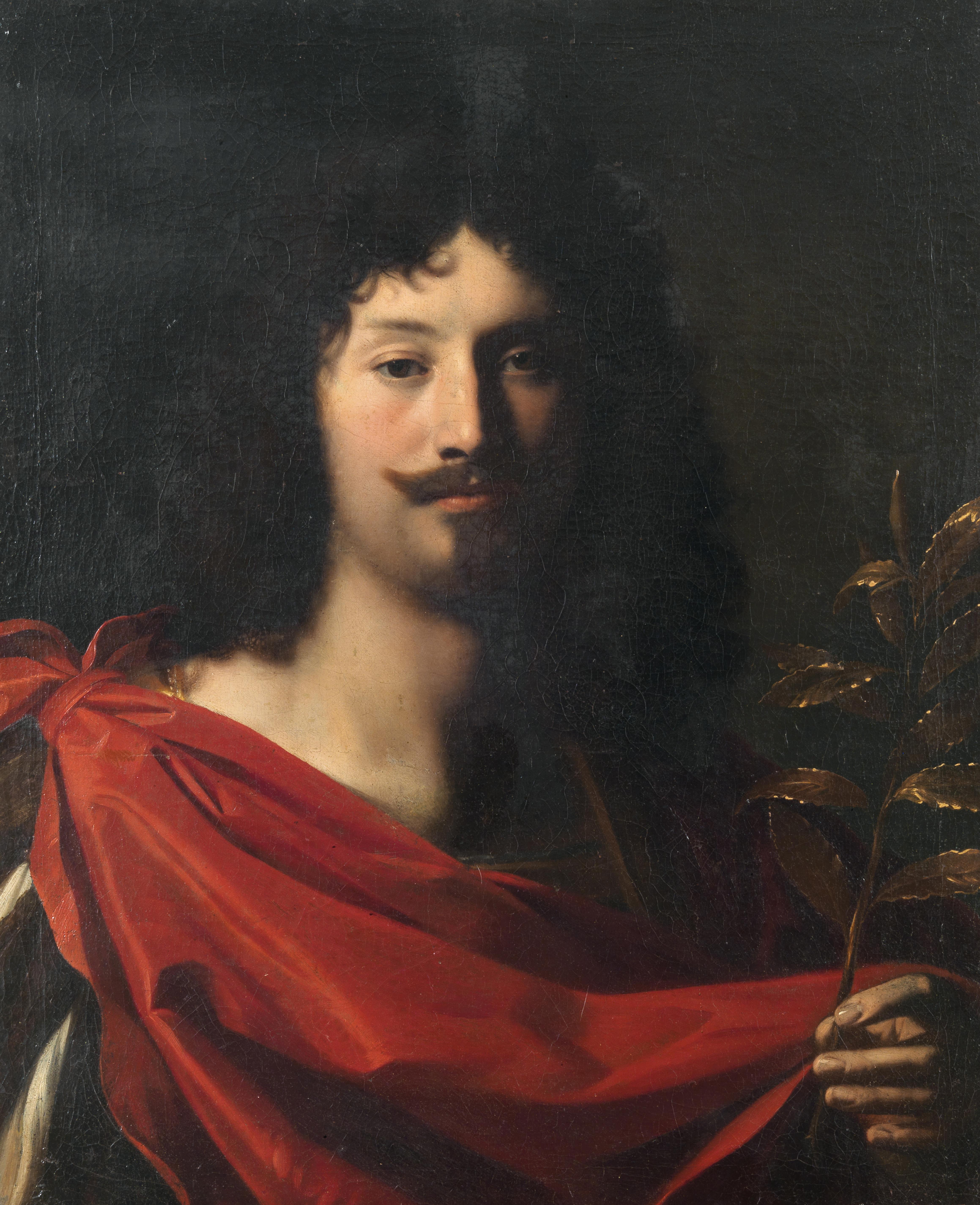 Portrait of a nobleman, long bust-length, as Aeneas, holding a branch of golden laurel