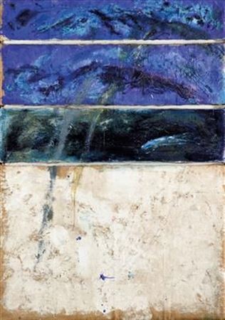 Blau Weisses Kombinationsbild / Blue and white combination by Rudolf Polanszky - Auction record, sale price, and art valuation. Compare with similar artists and explore comparable artworks.
