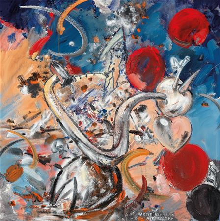 Sample artwork by Christian Ludwig Attersee (Born 1940), known for abstract - View similar artists and auction records