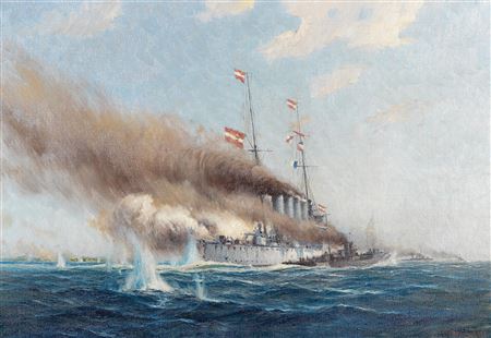 Cruiser SMS Novara before Porto Corsini