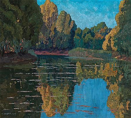 Abendsonne i. d. Au" by Max Kahrer - Auction record, sale price, and art valuation. Compare with similar artists and explore comparable artworks.
