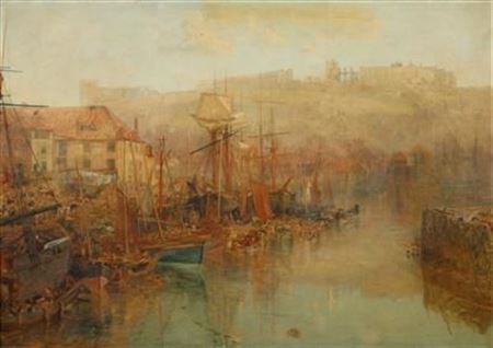 Whitby Harbour in the Morning by Alfred William Hunt - Auction record, sale price, and art valuation. Compare with similar artists and explore comparable artworks.