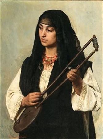 Sample artwork by Maria Muller (1847 - 1935), known for portrait, figure, genre, still life painting - View similar artists and auction records