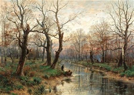 A Scene at Dusk in Late Autumn (Scene in the Prater?)