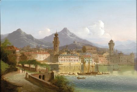 Riva on Lake Garda by Johann Wilhelm Jankowsky - Auction record, sale price, and art valuation. Compare with similar artists and explore comparable artworks.