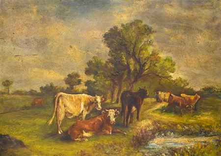 Les vaches à l'étang