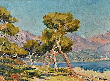Sample artwork by Georges Moullade (1893 - 1968), known for post-impressionist style, oil paintings - View similar artists and auction records