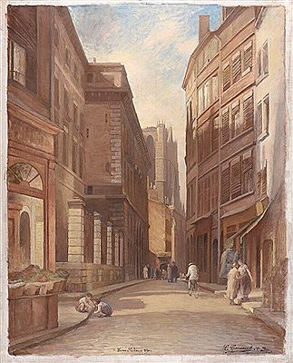 Saint-Jean Street in Lyon by Léon Garraud - Auction record, sale price, and art valuation. Compare with similar artists and explore comparable artworks.
