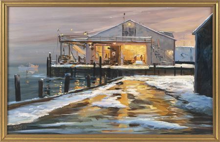 Dock at twilight.