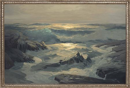 Coastal Scene With Crashing Surf