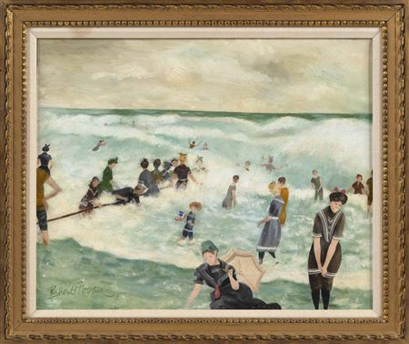 Beach scene with figures