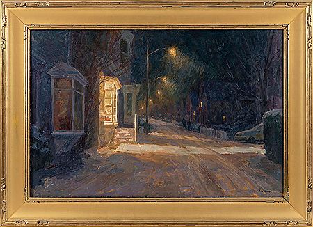 "Snowy Night" (Commercial Street, Provincetown, Massachusetts)