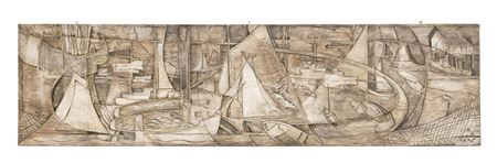 Boats in a harbor.