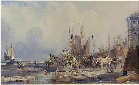 Unloading the catch by Samuel Austin - Auction record, sale price, and art valuation. Compare with similar artists and explore comparable artworks.