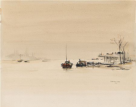 Péniches amarées by Roger Clamagirand - Auction record, sale price, and art valuation. Compare with similar artists and explore comparable artworks.