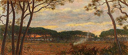 SUNSET IN CASTIGLIONCELLO, 1908 by Francesco Gioli - Auction record, sale price, and art valuation. Compare with similar artists and explore comparable artworks.