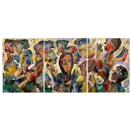 Triptych 'Entree du Christ' by Rudi Pillen - Auction record, sale price, and art valuation. Compare with similar artists and explore comparable artworks.