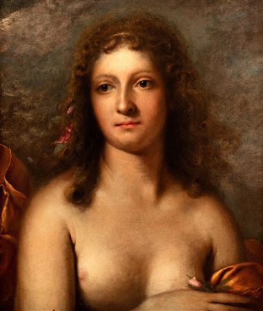 Portrait of a woman as Flora by Girolamo Forabosco - Auction record, sale price, and art valuation. Compare with similar artists and explore comparable artworks.