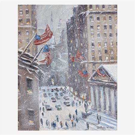 Wall Street Facing Trinity Church, N.Y. City