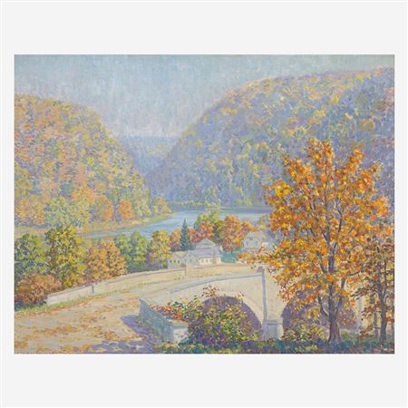 Delaware Water Gap by Samuel Phillips - Auction record, sale price, and art valuation. Compare with similar artists and explore comparable artworks.