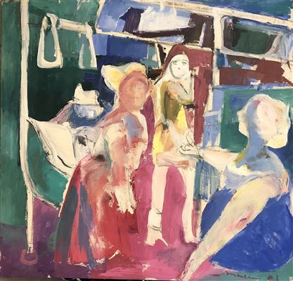 Sample artwork by Jacques Muller (1930 - 1997), known for expressionist painting, landscape, urban themes, circus - View similar artists and auction records