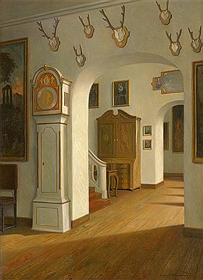 Interieur im Gutshaus Rønningesøgaard auf der Insel Fyn (Fünen), Dänemark by Christian Tilemann-Petersen - Auction record, sale price, and art valuation. Compare with similar artists and explore comparable artworks.