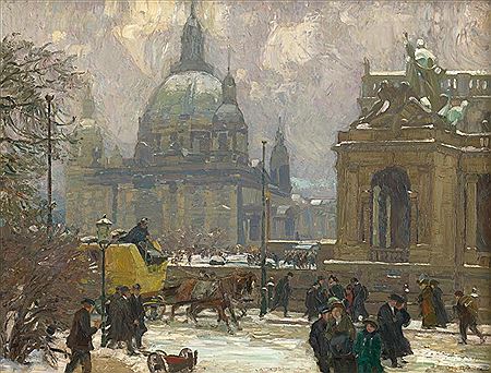 Blick vom Schinkelplatz auf das Kaiser-Wilhelm-Nationaldenkmal und den Berliner Dom by Otto Antoine - Auction record, sale price, and art valuation. Compare with similar artists and explore comparable artworks.